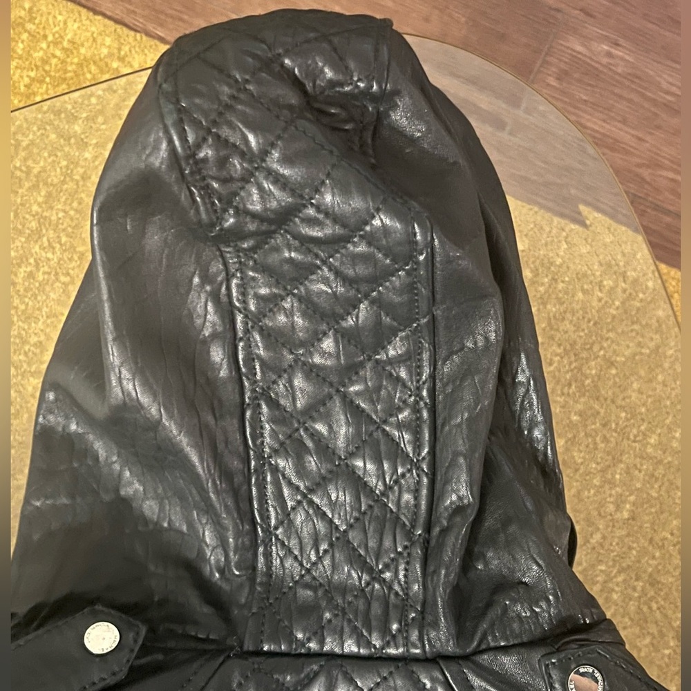 Michael Kors quilted leather jacket with hood! - Picture 5 of 5
